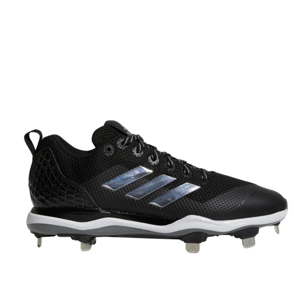 NEW ADIDAS PowerAlley Baseball Cleats with Silver Stripes